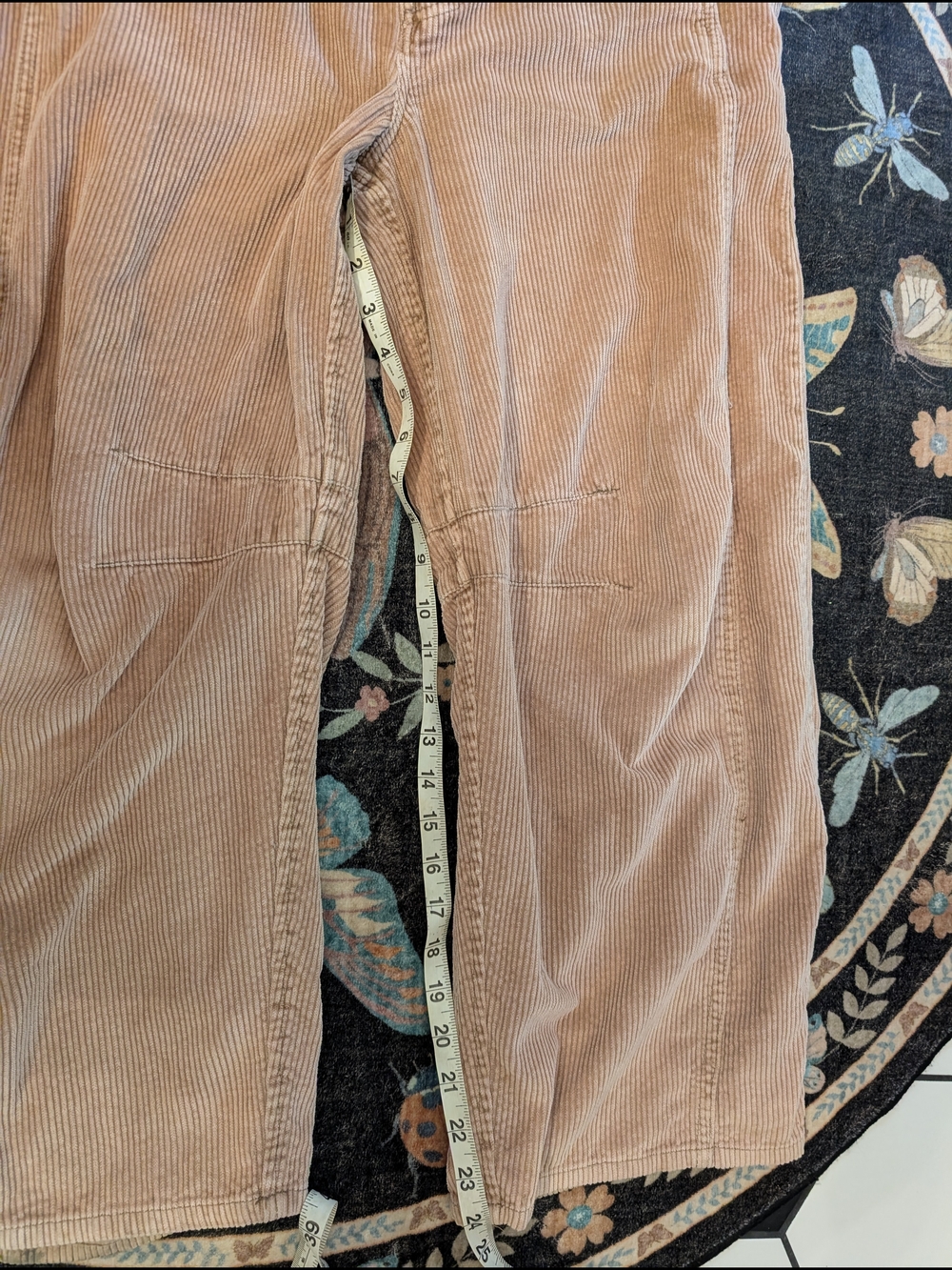 We The Free Wide-Leg Barrel Corduroy Pants in Withered Rose Size 27 - Picture 8 of 10